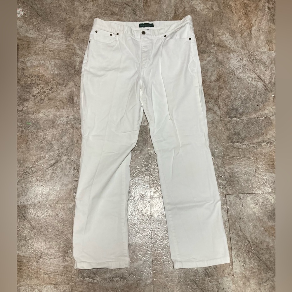 Ralph Lauren White Lauren Jeans Co. Straight Pants